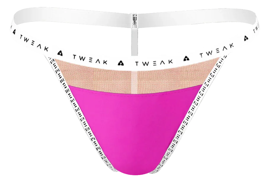 G-string - Pink & White - Extra Small - Tweak Singles